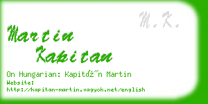 martin kapitan business card